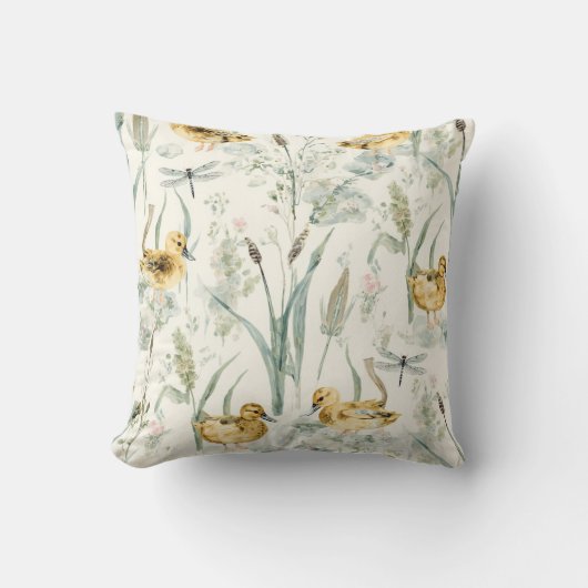 Coussin Thème de la nurserie de canard | Accent de chambre (Recto)