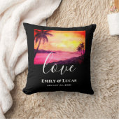Coussin Thème de mariage Tropical Plage Coucher de soleil (Couverture)