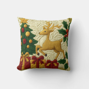 Coussin Thème de Noël Arbre Reindeer Cadeaux Reindeer Look