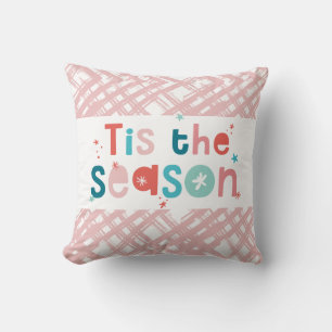 Coussin THÈME DE NOËL fun coloré citent cette saison