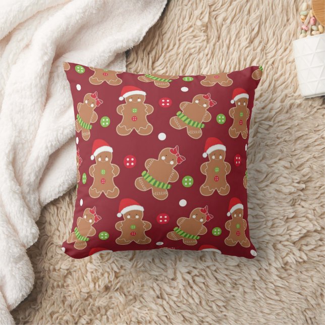 Coussin Thème de Noël Gingerbread Hommes (Couverture)
