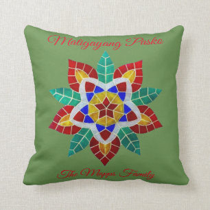 Coussin Thème "de Parol vert" de Maligayang Pasko
