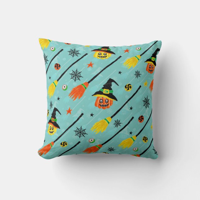 Coussin Thème Halloween Witchen sans couture (Recto)