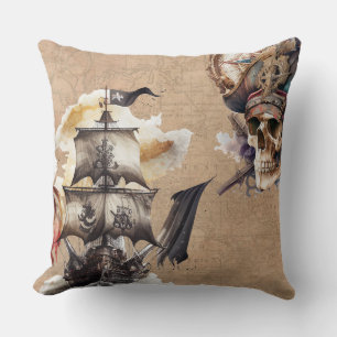 Coussin Thème Pirate vintage