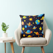 Coussin Thème spatial coloré avec planètes (Chaise)