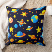 Coussin Thème spatial coloré avec planètes (Couverture)
