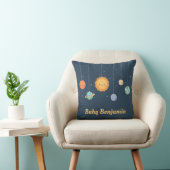 Coussin Thème spatial Soleil et Planètes Mignon pour la nu (Chaise)