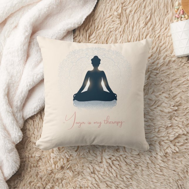 Coussin "Thérapie du yoga" | Nom (Couverture)