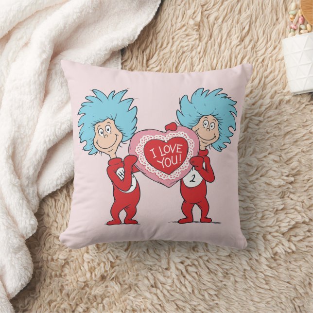 Coussin Thing One Thing Two Je t'aime (Couverture)