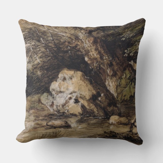 Coussin Thomas Gainsborough | un paysage accidenté avec (Recto)