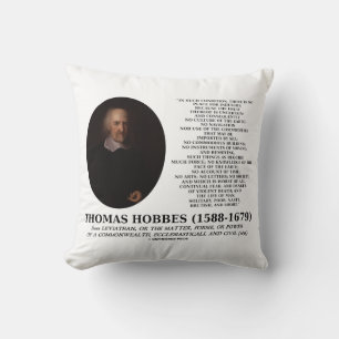Coussin Thomas Hobbes Leviathan Man Solitaire Mauvaise Cit