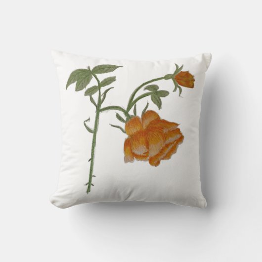 Coussin Throw Cushion Using Watercolour Pencils (Recto)
