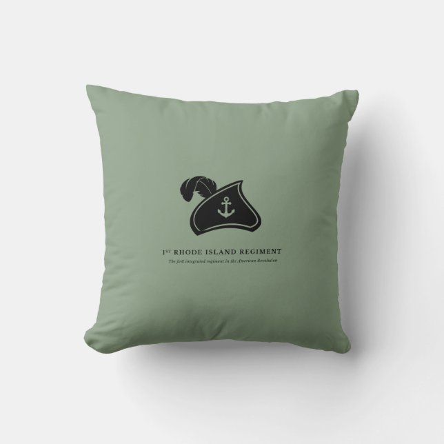Coussin Throw Pillow — 1st Rhode Island Regiment (Recto)