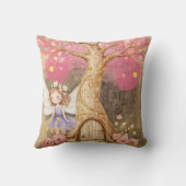 Coussin Throw Pillow fée de printemps colorée (Verso)