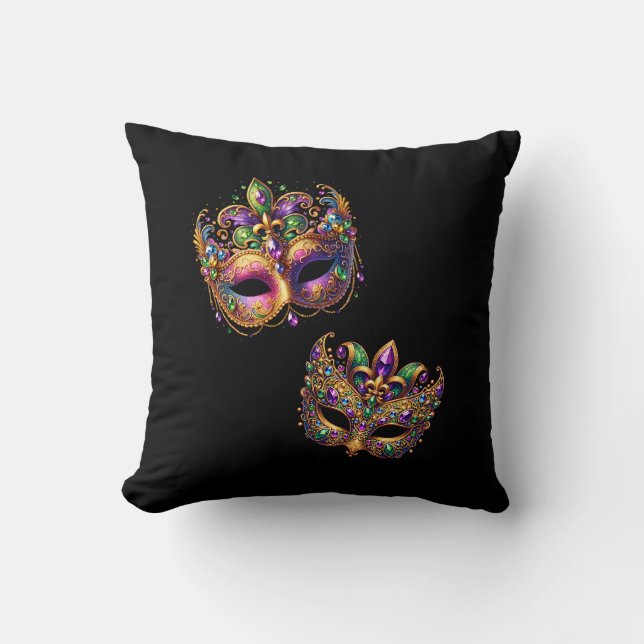 Coussin Throw Pillow Mardi Gras (Recto)