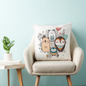 Coussin Throw Pillow présente une jolie illustration. (Chaise)