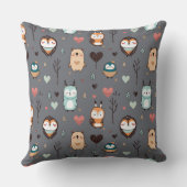 Coussin Throw Pillow présente une jolie illustration. (Verso)