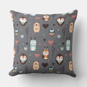 Coussin Throw Pillow présente une jolie illustration. (Recto)