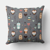 Coussin Throw Pillow présente une jolie illustration. (Verso)