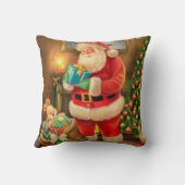 Coussin Throw Pillow Santa Clause in the house  (Verso)