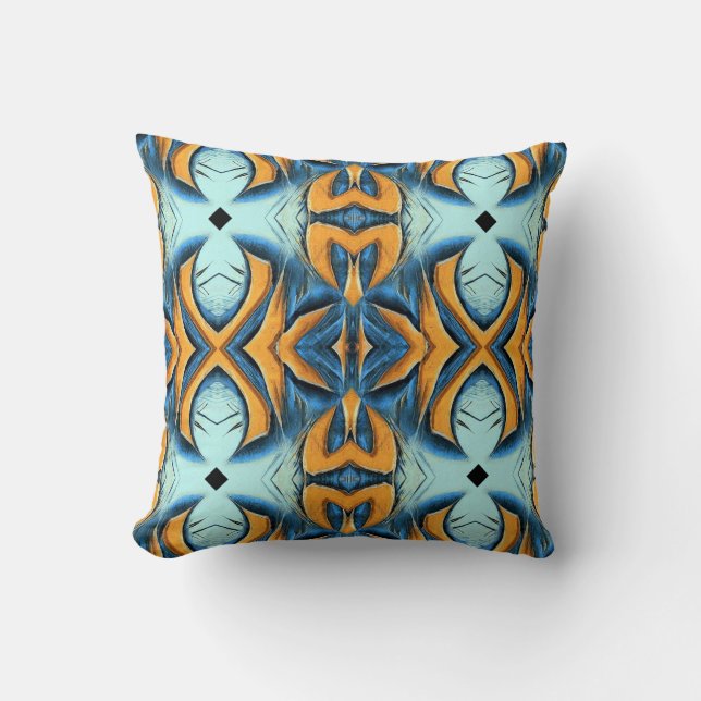 Coussin Throw Pillow, Un élégant design classique multicol (Recto)