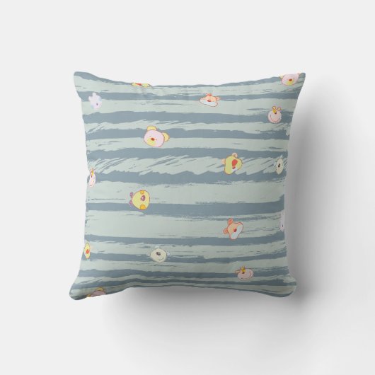 Coussin Throw Pillow – Whimsy Faces (Verso)