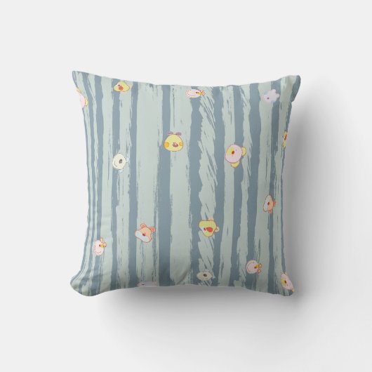 Coussin Throw Pillow – Whimsy Faces (Recto)