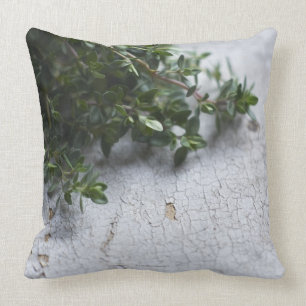 Coussin Thym sur la vieille table en bois
