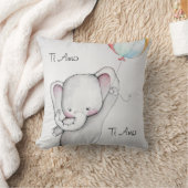 Coussin Ti Amo Baby Elephant Jeu d'oreiller (Couverture)