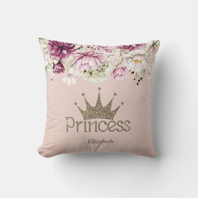 Coussin Tiara Charmant, Princesse, Floral  (Recto)