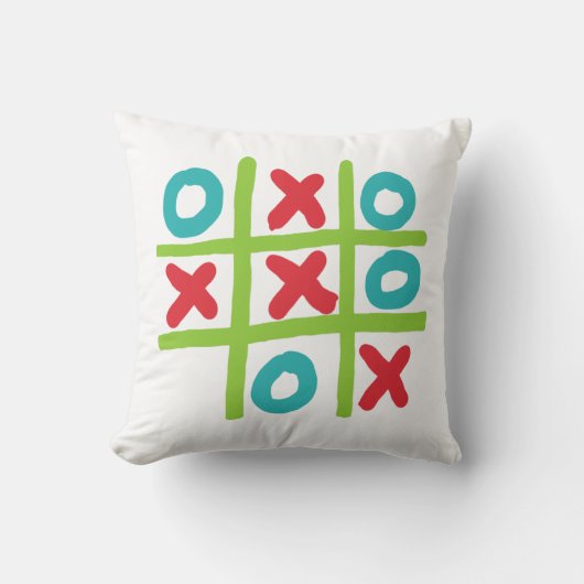 Coussin Tic-tac-toe Noughts et croix (Recto)