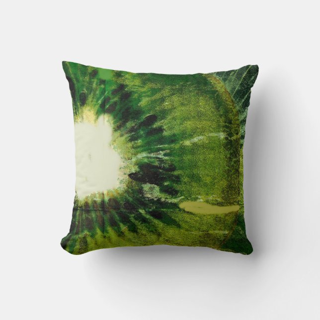 Coussin Tie Dye Kiwi Vert (Recto)