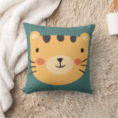 Coussin Tiger Cute Green nursery Baby Room (Couverture)