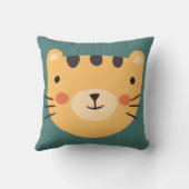 Coussin Tiger Cute Green nursery Baby Room (Verso)