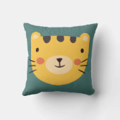 Coussin Tiger Cute Green nursery Baby Room (Verso)