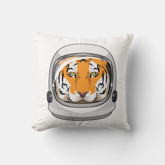 Coussin Tiger en astronaute avec casque (Recto)