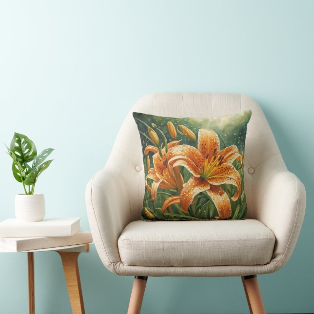 Coussin Tiger Lily Symbolism (Chaise)