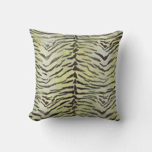 Coussin Tiger Peau Imprimer en Lime Chartreuse