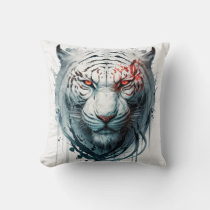 Coussin Tiger Portrait Animal Peinture Faune En Plein Air
