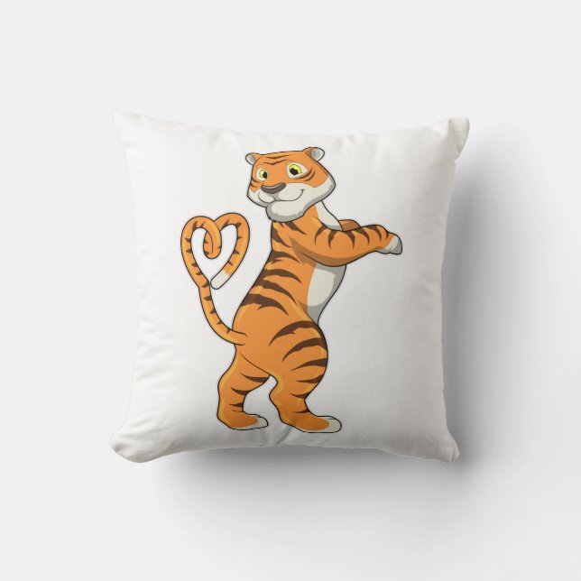 Coussin Tigre au cœur (Recto)