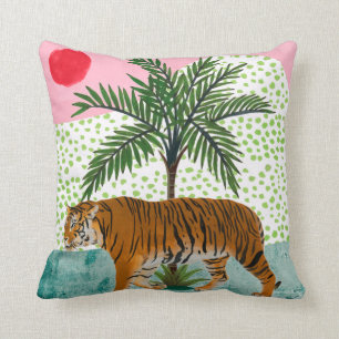 Coussin Tigre au lever du soleil