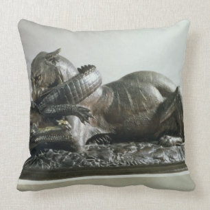 Coussin Tigre dévorant un alligator, 1832 (bronze)
