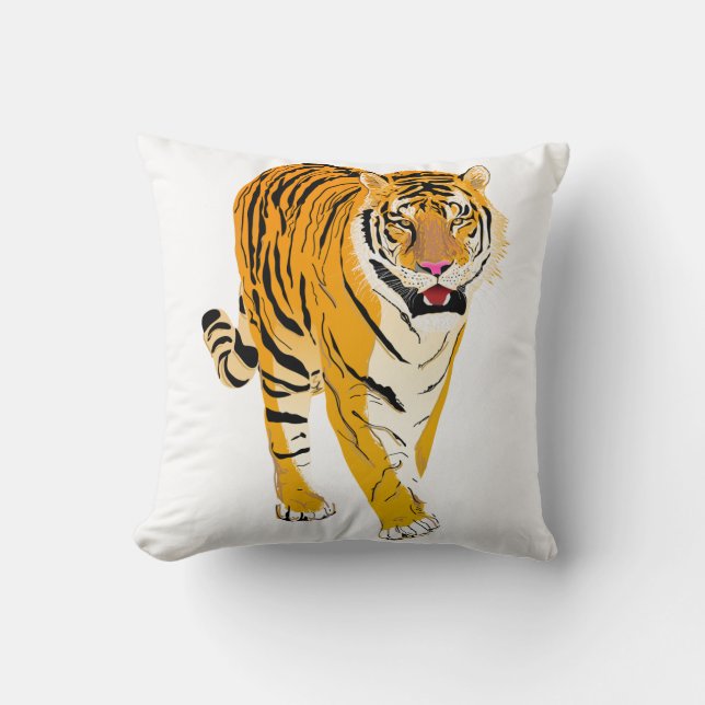 Coussin Tigre illustré (Recto)