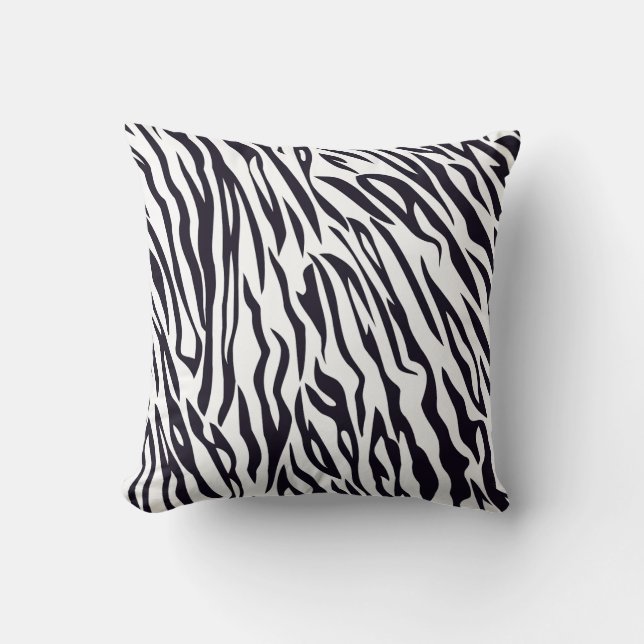 Coussin Tigre noir blanc (Recto)
