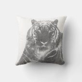 Coussin Tigre noir et blanc (Verso)