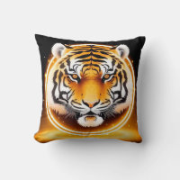 Tigre noir jaune visage pour style déco moderne 🐯