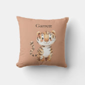Coussin Tigre orange mignon (Recto)