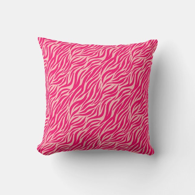 Coussin Tigre Poster de animal rose (Recto)