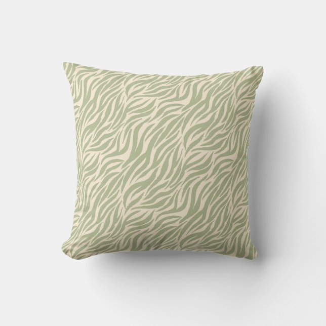 Coussin Tigre Poster de animal vert (Recto)