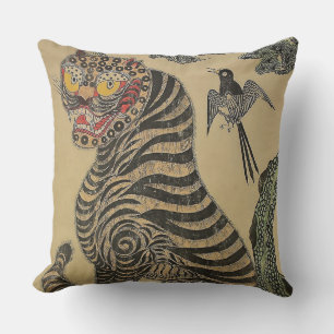 Coussin Tigre rayé coréen Minhwa
